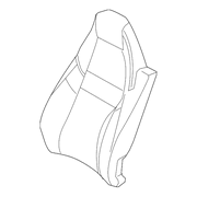 Genuine OE Porsche Seat Back Cover - 970-522-902-34-DAO