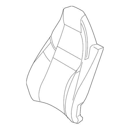 Genuine OE Porsche Seat Back Cover - 970-522-902-34-DAO
