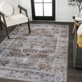 thumbnail image 5 of JONATHAN Y WASHABLE 3 x 5 Area Rug, Alanya Ornate Medallion - Brown/Light Gray, WSH100C-3, 5 of 10