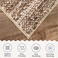 thumbnail image 4 of 9x12 Area Rugs – Soft Non-Slip Low Pile Machine Washable Modern Design Carpet for Living Room Bedroom Dining Room Office Nursery Brown., 4 of 7