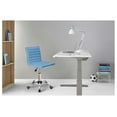 thumbnail image 2 of WDZS Mid Back Task Chair,Low Back Leather Swivel Office Chair,Computer Desk Chair Retro with Armless Ribbed (Light Blue), 2 of 8