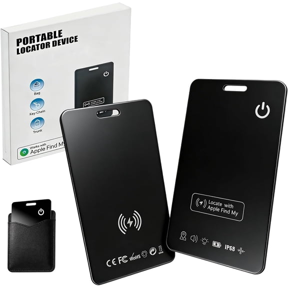 Wallet Tracker Card, Works with Apple Find My, Ultra-Slim Rechargeable Bluetooth Item Finder Card for Wallet, Luggage, Passport, Bags, Water-Resistant, No Subscription (1pcs)