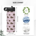 thumbnail image 4 of Daiia Dachshund Dog Puppy Printed 18oz Sports Insulated Kettle With Straw Water Bottle For Running Hiking Cycling Climbing Mens Woman'S Sports Water Bottle, 4 of 8