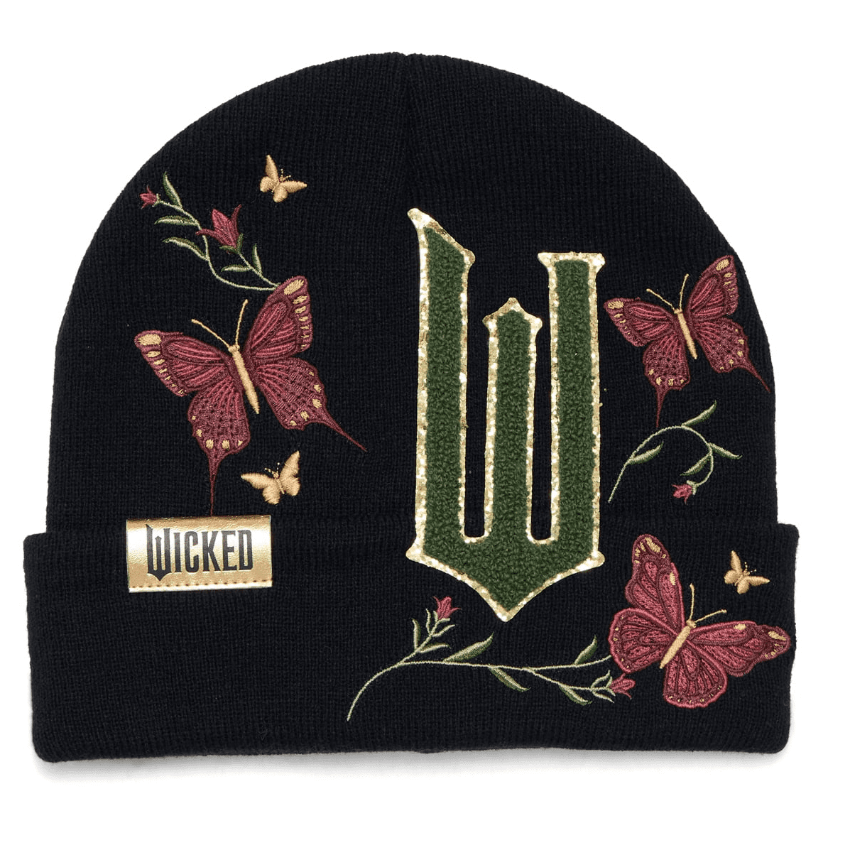 WICKED Spellbinding Floral Butterfly Cuffed Beanie Glinda Elphaba OZ Lot of 2 Wicked | Accessories | Wicked Womens Spellbinding Floral  main image 2