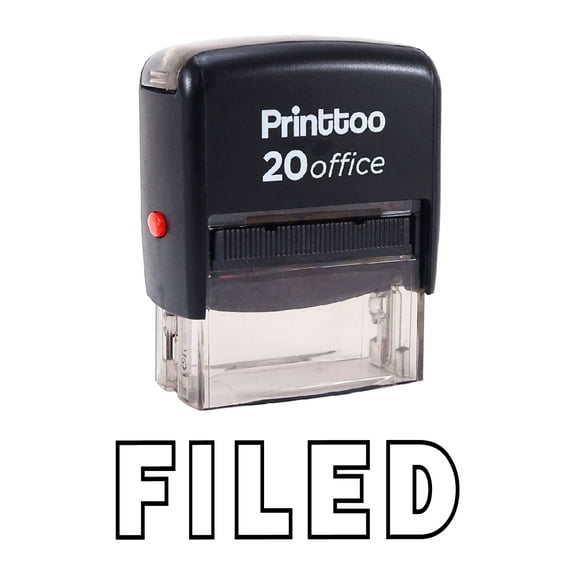Printtoo Office Stationary FILED Self Inking Rubber Stamp Custom Stamp-Black