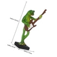 thumbnail image 2 of CRILSTYLEO Adorno De Rana Verde De Resina Con Instrumento Musical Ideal Para Creativa En Casa, 2 of 8