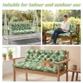 thumbnail image 4 of Outdoor Swing Cushions, Waterproof 2-3 Seater Bench Cushions for Outdoor Furnitur with Backrest, Thicken Washable Cushion for Swing Patio Porch Lawn Garden, Light Green, 60x40x4 inch, 4 of 10