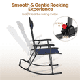 thumbnail image 5 of Renwick Outdoor Foldable Rocking Chair with Headrest Pillow, Set of 2, Navy Blue, 5 of 10