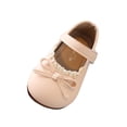 thumbnail image 4 of Viluyesy Girls Mary Jane Shoes Closed Toe Lace Bow Hook Loop Soft Sole Dress Shoes for Kids Pink Size 10 Toddler, 4 of 8