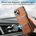 thumbnail image 6 of Allytechgroup Cards Holder Back Case for iPhone 14 Plus, Vintage PU Leather TPU Shockproof Slim Kickstand Anti-Drop Protective Wallet Phone Case Cover for Apple iPhone 14 Plus, Brown, 6 of 8