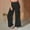 Black, variant on Lolmot Linen Pants Women Summer High Waisted Pants Solid Color Cotton Linen Loose Adjustable Elastic Waist Casual Straight Wide Leg Pants with Pockets