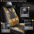 thumbnail image 6 of DIKSOAKR Car Seat Covers 2 Front Seat for Honda Pilot 2005-2016: Seat Cover Faux Leather Breathable Waterproof Compatible Airbag (Black&Gray), 6 of 7