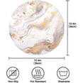 thumbnail image 4 of Coolnut 4PC Place Mats White Golden Marble Round Placemat Heat-Resistant Placemats Dining Table Mat Circle Shape 15.4" for Kitchen/Dinner/Party/Restaurant Home Decor Gifts, 4 of 7