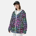 thumbnail image 3 of Kdxio Rainbow Animal Skin Print Women Men Sun Protection UPF 50+ Jackets Zip Up Long Sleeve Hoodie Hiking Lightweight with Pockets, 3 of 7