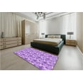 thumbnail image 4 of Ahgly Company Indoor Round Patterned Violet Purple Area Rugs, 4' Round, 4 of 6
