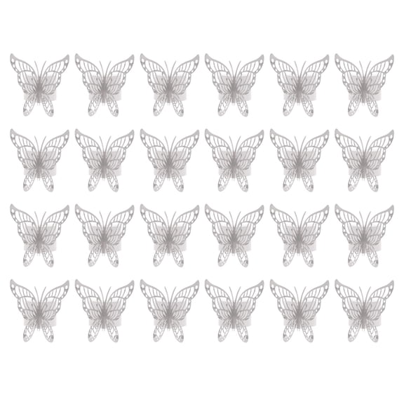 50 Pcs Butterflies Napkin Holder Rings Butterfly Buckle Versatile Elegant