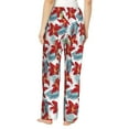 thumbnail image 3 of Naloa Lilies Flowers Print Women’s Ultra-Soft Comfy Pajama Lounge Pants with Pockets & Drawstring, 3 of 8