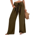 thumbnail image 2 of WILLBEST Pantalones Casuales elegantes para Mujer: Diseño de Yoga Elástico, Holgado y de Tubo Recto con Bolsillos de Color y Efecto de Contraste de Color para Mayor Comodidad Diaria. Grande, 2 of 4