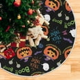 thumbnail image 5 of Coolnut Halloween Tree Skirt, Pumpkin Xmas Tree Skirt, Floor Door Round Mat Decorations for Holiday Party Home Christmas Day Ornaments,35.4", 5 of 6