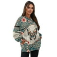 thumbnail image 3 of Yuyamidu Boho Floral Butterfly Women's Fashion Hoodie Sweatshirts Oversized Womens Novelty Sweatshirts with Pockets Loose Crewneck Pullover Casual Tops Long Sleeve Shirts Spring Fall Winter Clothes, 3 of 7