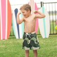 thumbnail image 4 of FORMRS Boys Swim Trunks Quick Dry Mesh Liner Boardshorts Sizes XS-XL, Black Abstract, 4 of 7