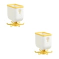 thumbnail image 2 of Wosthever Gancho de cocina giratorio montado en la pared soporte para cuchara estante de almacenamiento de baño de plástico estante de blanco amarillo 2piezas, 2 of 6