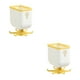 thumbnail image 2 of Wosthever Gancho de cocina giratorio montado en la pared soporte para cuchara estante de almacenamiento de baño de plástico estante de blanco amarillo 2piezas, 2 of 6