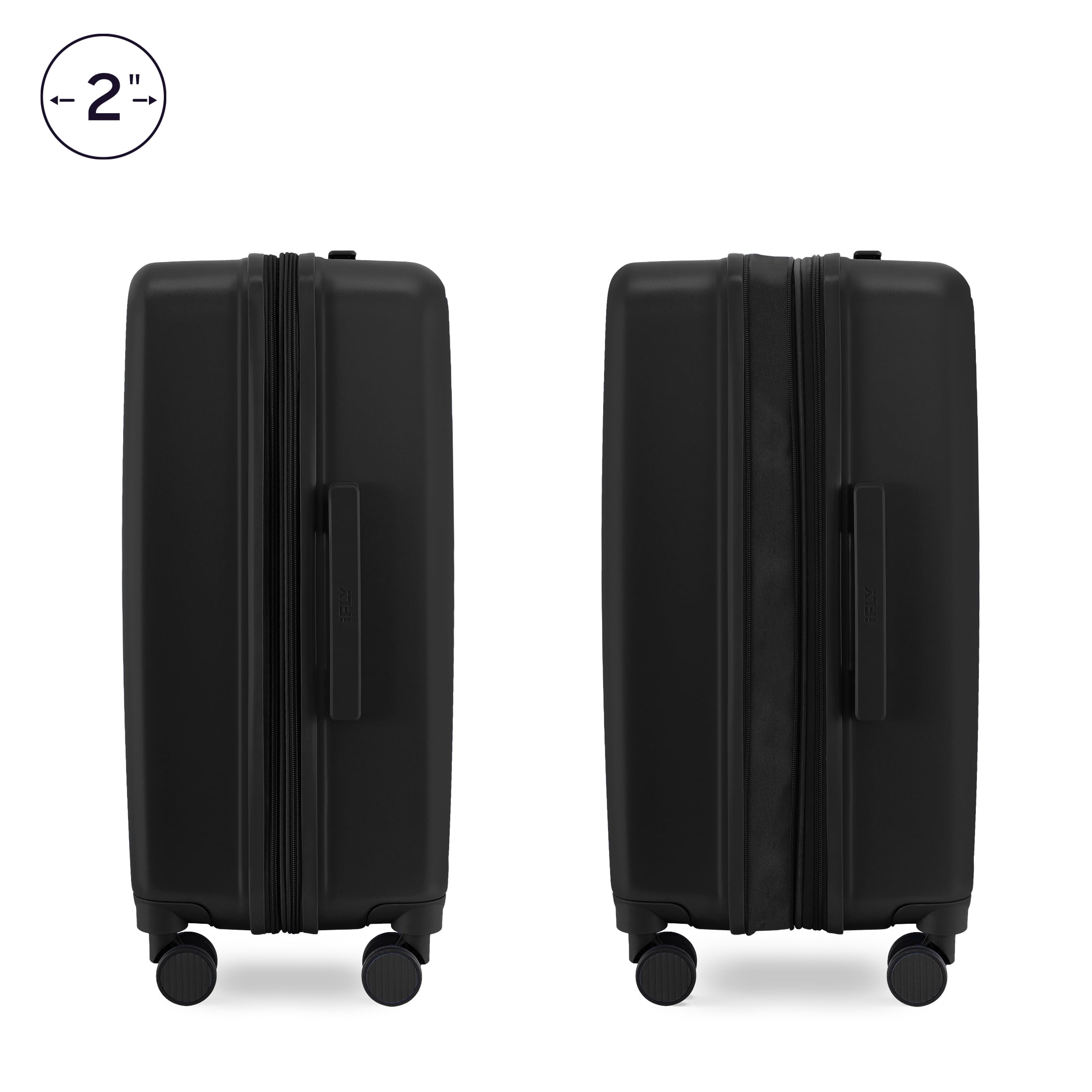 iFLY Hardside Roam 24" Medium Checked Luggage, Black