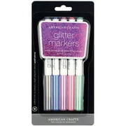Angle View: American Crafts Broad Point Glitter Markers Bling, 5 Piece