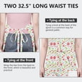 thumbnail image 6 of Pioneer Flower Floral Print Pattern Apron for Women and Men, Cotton Linen Waterproof with Pockets, Adjustable, 33x27 Inch for Kitchen, Gardening, BBQ, Salon, 6 of 6