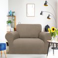 thumbnail image 1 of PiccoCasa Stretch Sofa Slipcover Washable Furniture Covers for Dogs Coffee Color Small, 1 of 7
