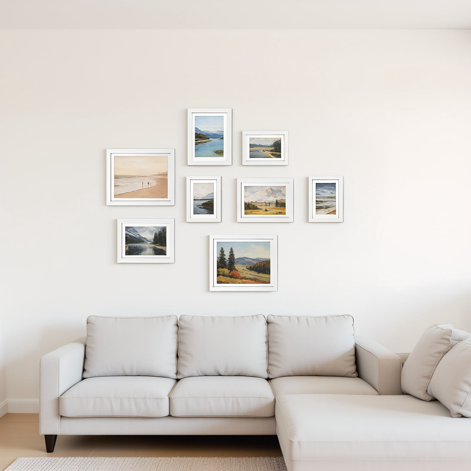8x10 Picture Frames Set of 7, Classic Photo Frame for Wall and Tabletop Display