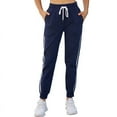thumbnail image 2 of SPECIAL MAGIC Running Sweatpants for Women Drawstring High Waist Side Stripes Workout Cotton Athletic Lounge with Pockets, 2 of 7