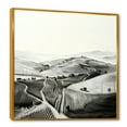thumbnail image 2 of Designart "Vineyard In Minimalist Photography" Vineyard Floater Framed Canvas Wall Art, 2 of 5
