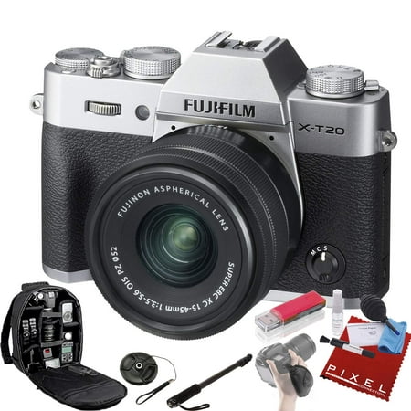 FUJIFILM X-T20 Mirrorless Digital Camera with XC 15-45mm Lens + Pro Accessories