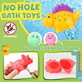 thumbnail image 2 of HYPERLIVING Jovicos No Hole No Mould Baby Bath Toys - 6PCS Dinosaurs Bath Toys For 1 2 3 4 Year Old Boys Girls Toddler Kids Swimming Pool Toys, 2 of 6