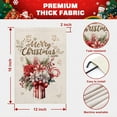 thumbnail image 5 of Merry Christmas Garden Flag 12.5x18 Inch Double Sided, Flowers Winter Holiday Outside Flags for Farmhouse Rustic Home Lawn Yard Patio Outdoor Decorative, 5 of 6