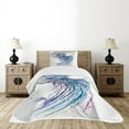 thumbnail image 4 of Ambesonne Jellyfish Quilted Bedspread Set 2 Pcs, Aqua Colors Creative, Twin Size, Blue Purple White, 4 of 5