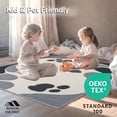 thumbnail image 4 of ODIKA 8'x10' Machine Washable Non-Slip Area Rug, Kitty Paw Path with Playful Track Motif and Litter Control Design High Traffic Rug, Gray, 104327, 4 of 7