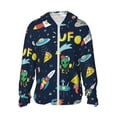 thumbnail image 1 of Fotbe Funny Spaceships Chaqueta con Protección Solar UPF 50+ para Hombre y Mujer, Camisa con Capucha y Bolsillos-XX-Large, 1 of 7