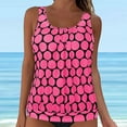 thumbnail image 2 of TOWED22 Tankini Top for Women Bathing Suit Top No Bottom Modest Swimsuit Top Only Slim Fit Tummy Control Swim Tank Top（Hot Pink,M）, 2 of 7