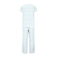 thumbnail image 3 of cfhntfmh 2 Piece Pajama Sets for Women Casual Print Ound Neck Short Sleeve Loose Tops Soft Wide Leg Pants Sleepwear Pjs Sets, 3 of 6