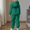 thumbnail image 4 of Gaexia Toddler Kids Long Sleeve Hoodie and Pants Set Soft Warm Pullover Outfit for Girls and Boys All Season Casual Playwear,Green,12-13 Years, 4 of 7