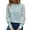 Blue, variant on Womens Long Sleeve Lace T Shirts Crewneck 2026 Fashion Tops Casual Y2K Spring Tees