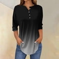 thumbnail image 2 of Long Sleeve Shirts For Women 3/4 Length Sleeve Tops Spring Neck Casual Print Tunic T Shirts Three Quarter Length Tops Womens Long Sleeve Tops, 2 of 5
