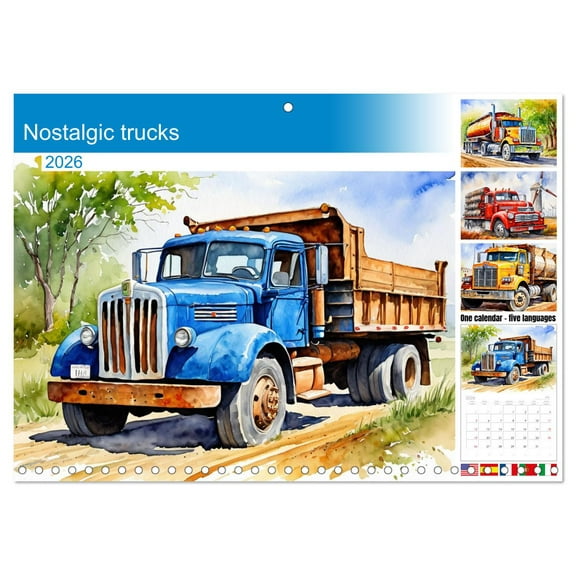 Nostalgic trucks (Monthly Wall Calendar 2026 16.5 x 23.4 (open)), CALVENDO 14 Month Calendar