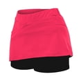 thumbnail image 3 of TRUBKH skirts for women skorts for woman tennis skirt mini skirt golf skirts for women Women's Fashionable Casual Lapel Short Sleeved Solid Color Cotton Linen T Shirt Top Hot Pink XL, 3 of 5