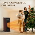 thumbnail image 2 of LifePlus 24" Tower Heater Infrared Quartz Electric Space Heaters 1500W Portable Wood with Remote, 2 of 8