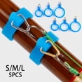 thumbnail image 3 of 5 Pcs Elastic Fishing Rod Hook Keeper Fly Pole Rubber Rings Metal Holders S/M/L, 3 of 9
