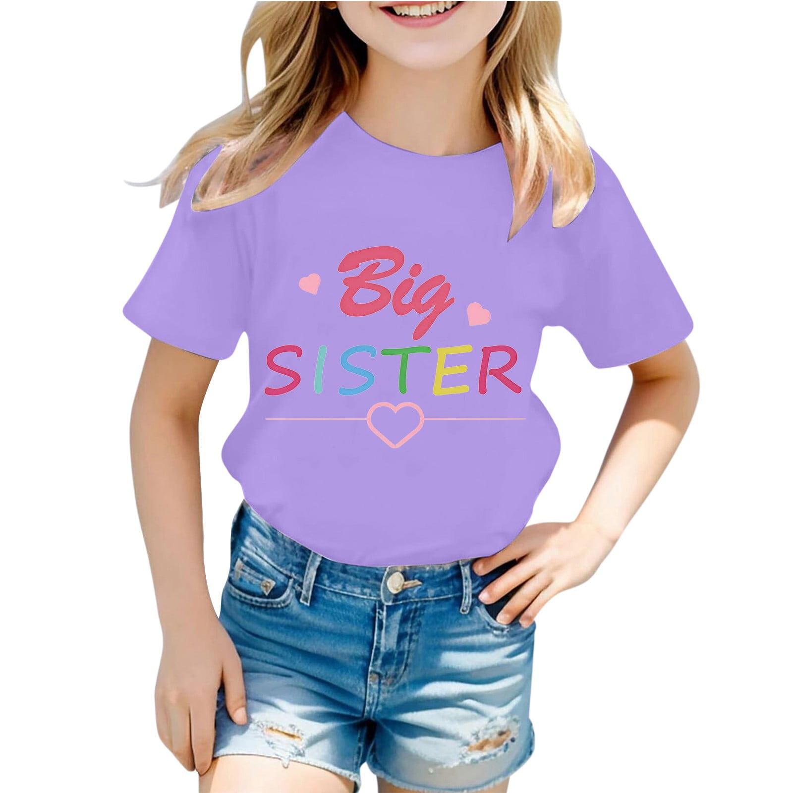 Girls Short Sleeve Crewneck T-Shirt – Mint Green Casual Top For Ages 1-13 Years, Soft Summer Tee For Everyday Wear